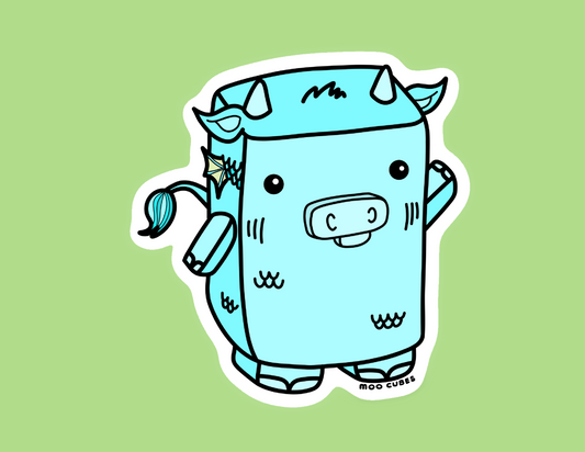 Aqua Moo-rine Sticker