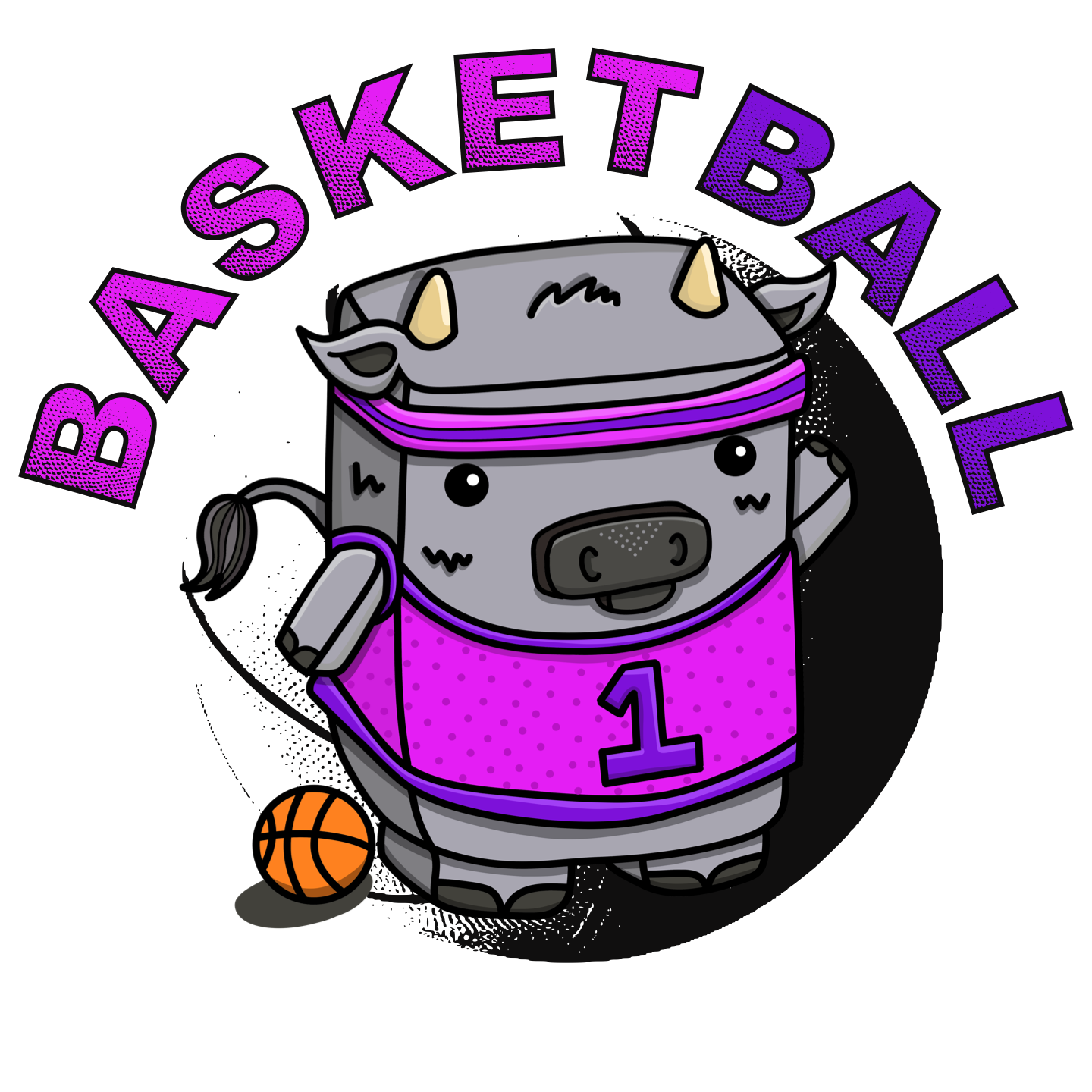 B-Ball Hooves: Black-Version Shirt