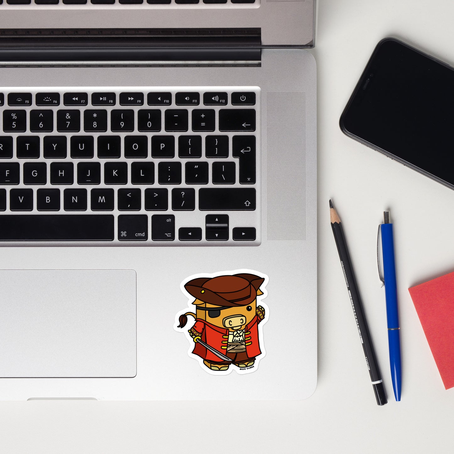 Cap'n Moo-Beard Sticker