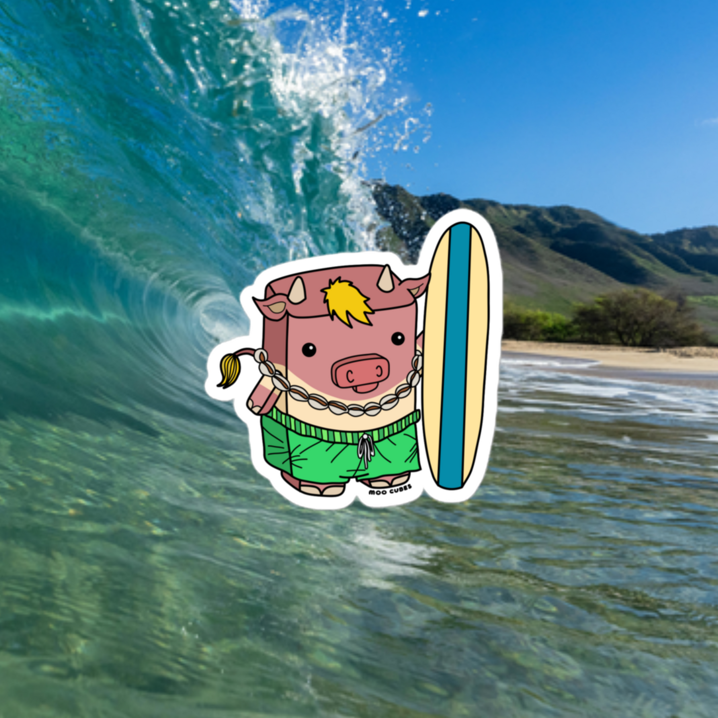 Cowabunga Sticker
