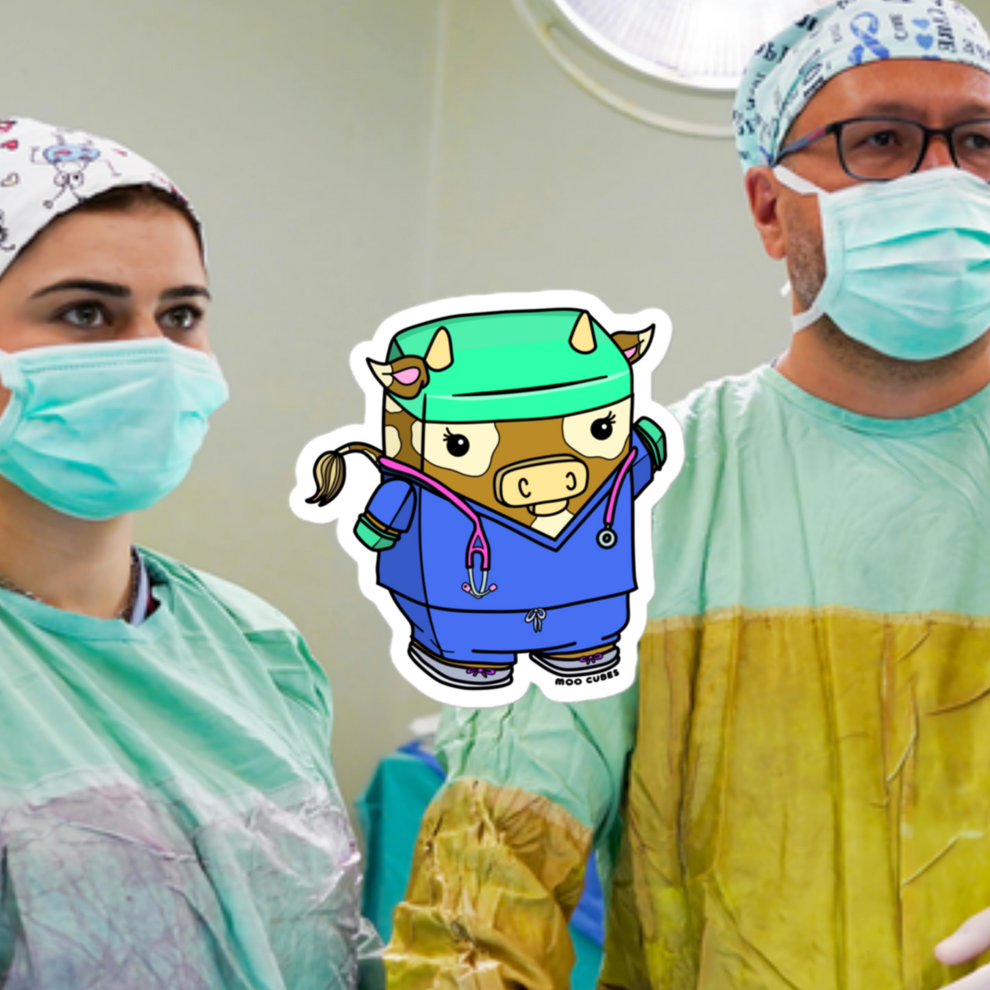 E-Moo-gency Nurse Sticker