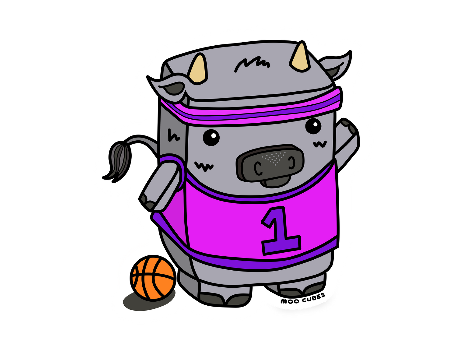 B-Ball Hooves Sticker