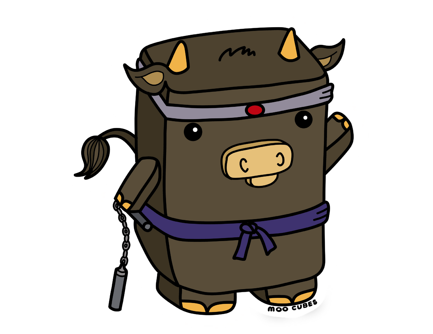 Master Cow-Fu Sticker