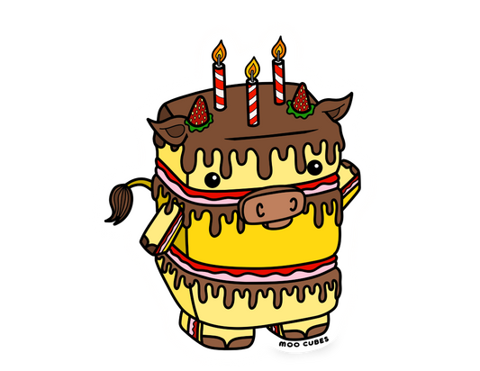 Bellow-Day Cake Sticker