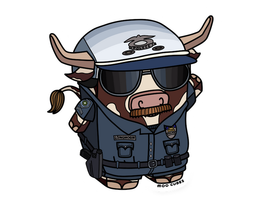 Longhorn of the Law Sticker