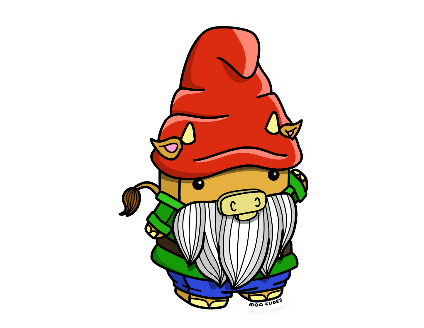 Snufflehoof Gnome Cow Sticker
