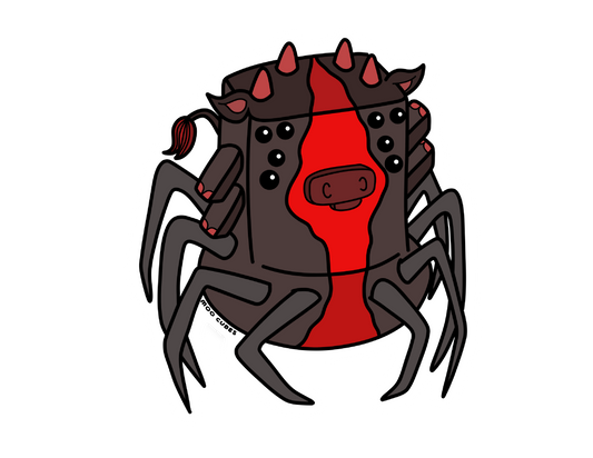 Spidey Cow Sticker
