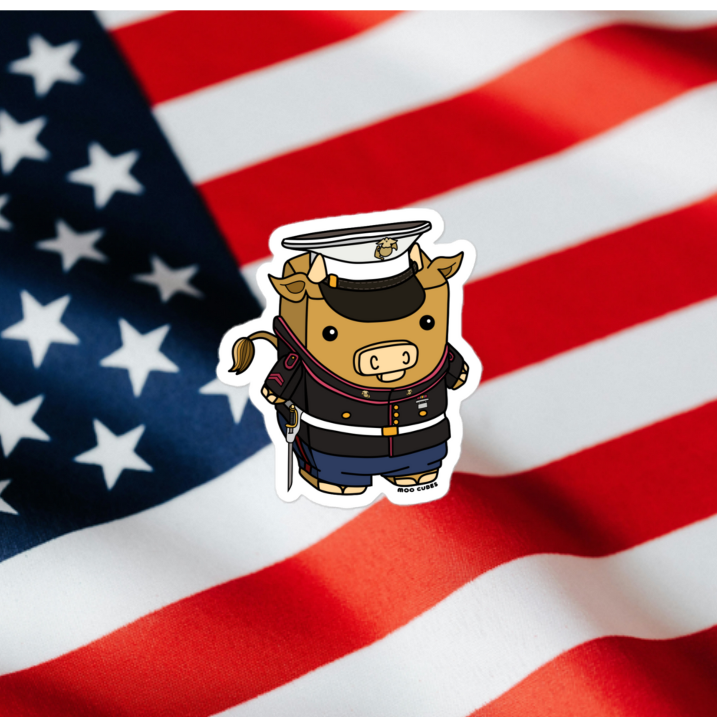 Moo-rine Soldier Sticker