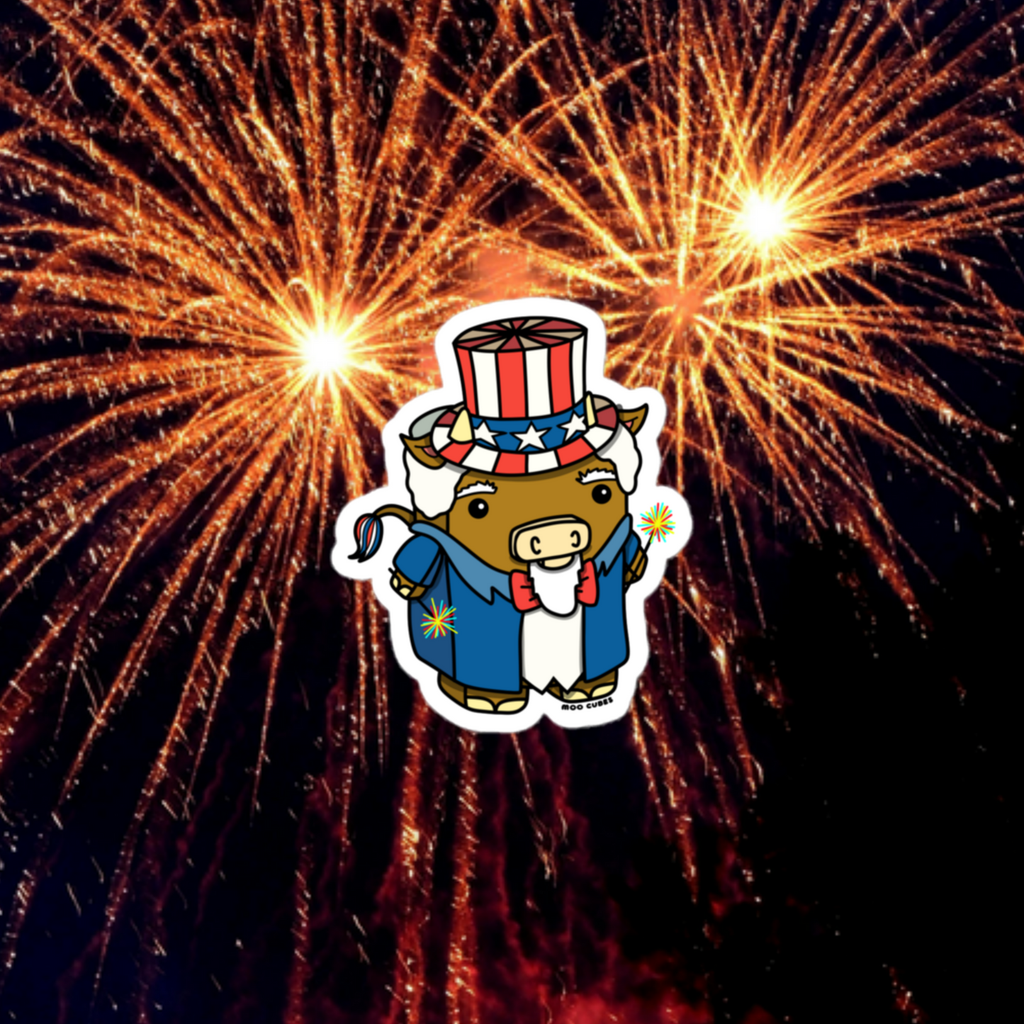 Uncle Sam Wants Moo Sticker