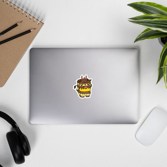 Bellow-Day Cake Sticker