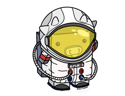 Moo'n Man Sticker