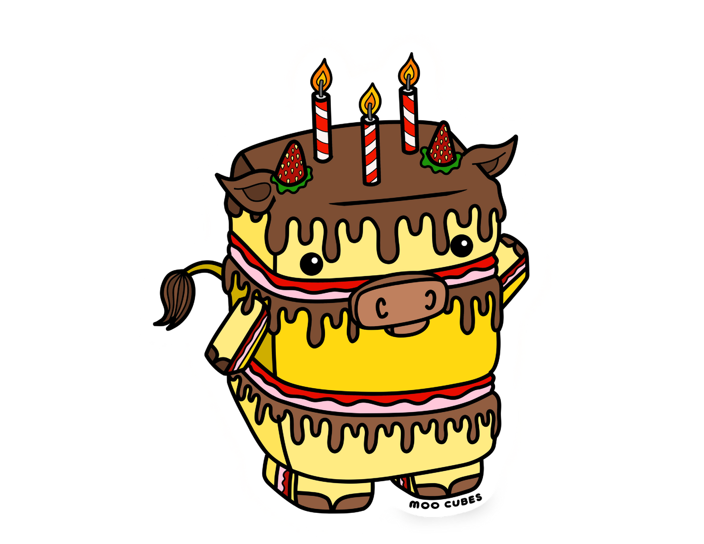 Bellow-Day Cake Sticker