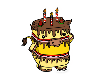 Bellow-Day Cake Sticker