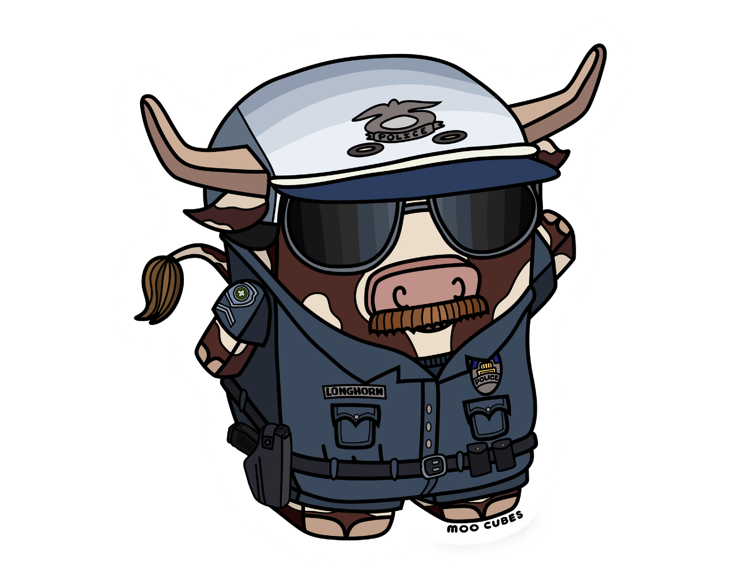 Longhorn of the Law Sticker