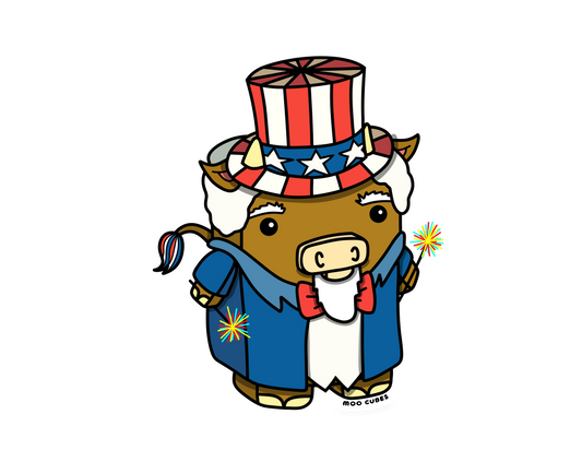 Uncle Sam Wants Moo Sticker