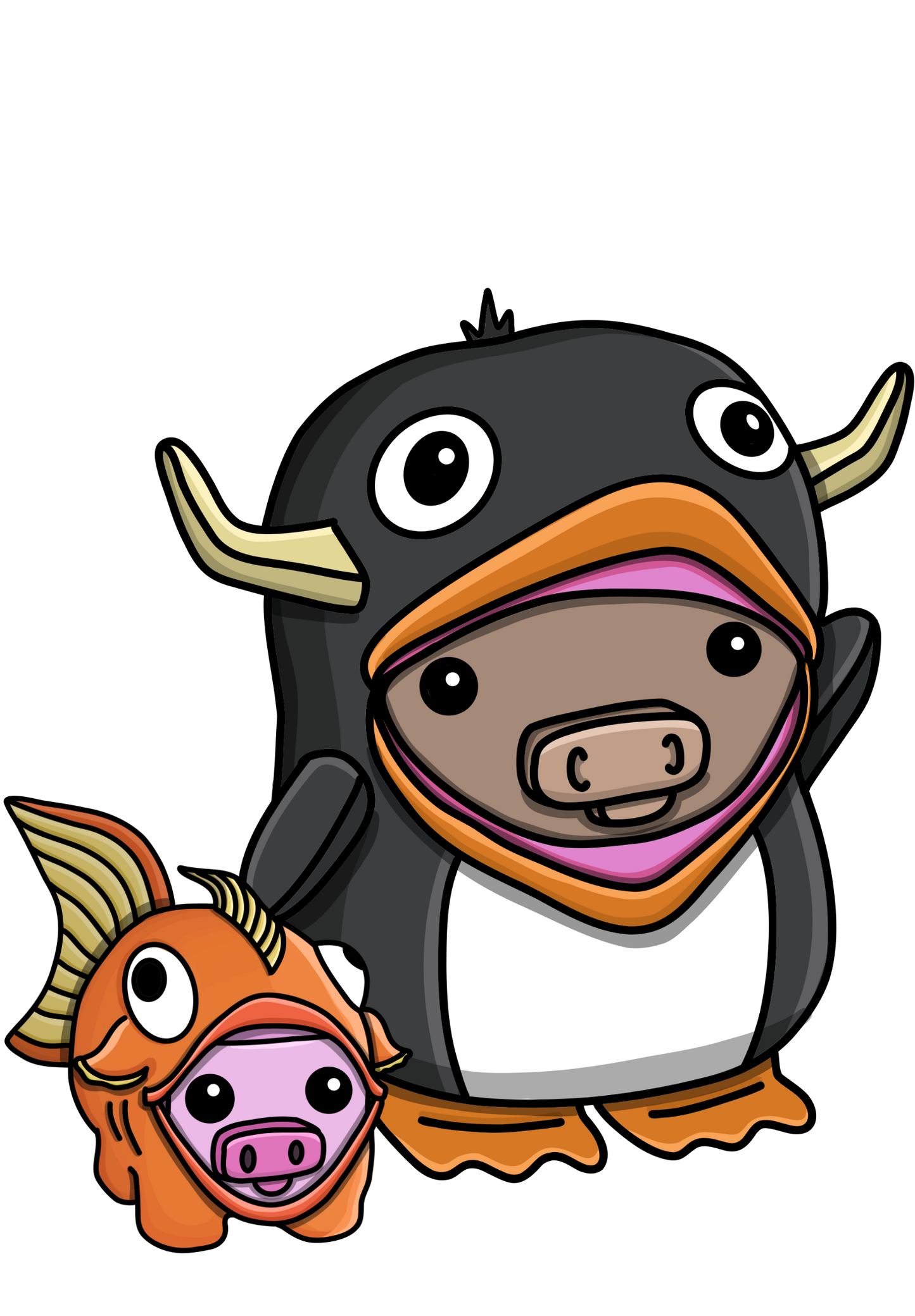 Penguin & Fish